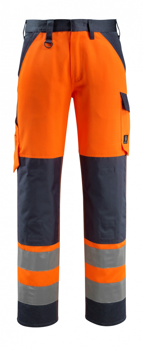 MASCOT-Workwear, Warnschutz-Bundhose, Maitland,  76 cm, 285 g/m, orange/schwarzblau