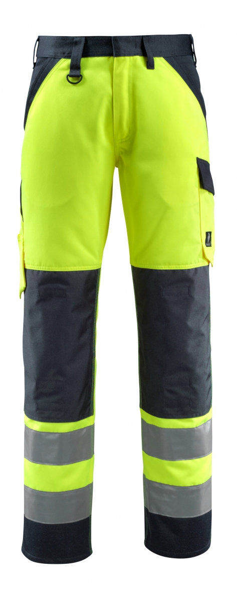 MASCOT-Workwear, Warnschutz-Bundhose, Maitland,  76 cm, 285 g/m, gelb/schwarzblau