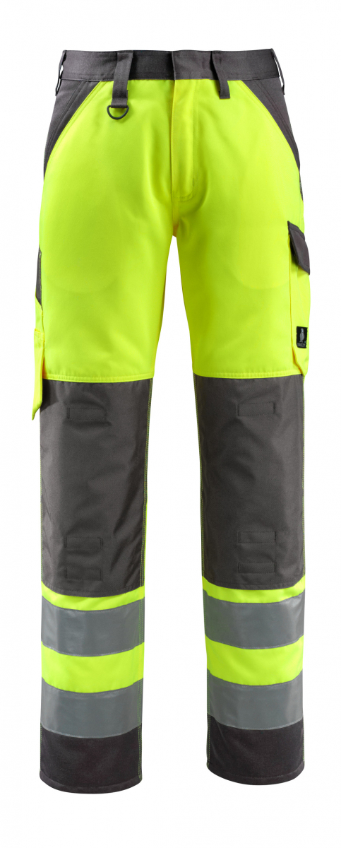 MASCOT-Workwear, Warnschutz-Bundhose, Maitland, 76 cm, 285 g/m², gelb/dunkelanthrazit