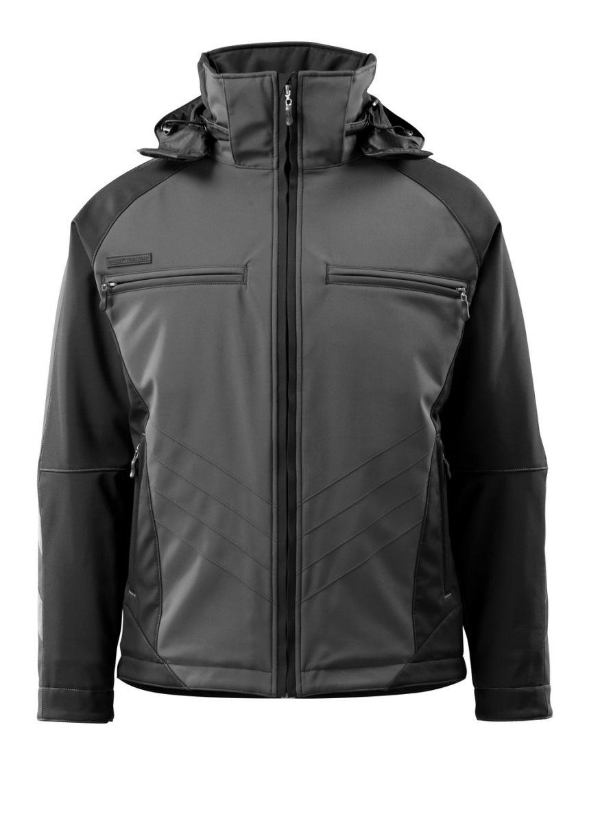 MASCOT-Workwear, Kälteschutz, Soft Shell Jacke, Darmstadt, 305 g/m², dunkelanthrazit/schwarz