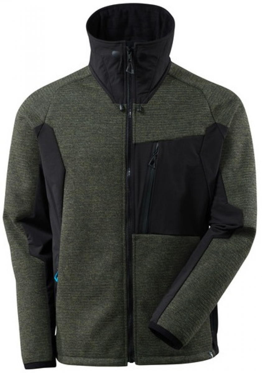 MASCOT-Workwear, Kälteschutz, Strickjacke, mit Membran, 460 g/m², moosgrün/schwarz