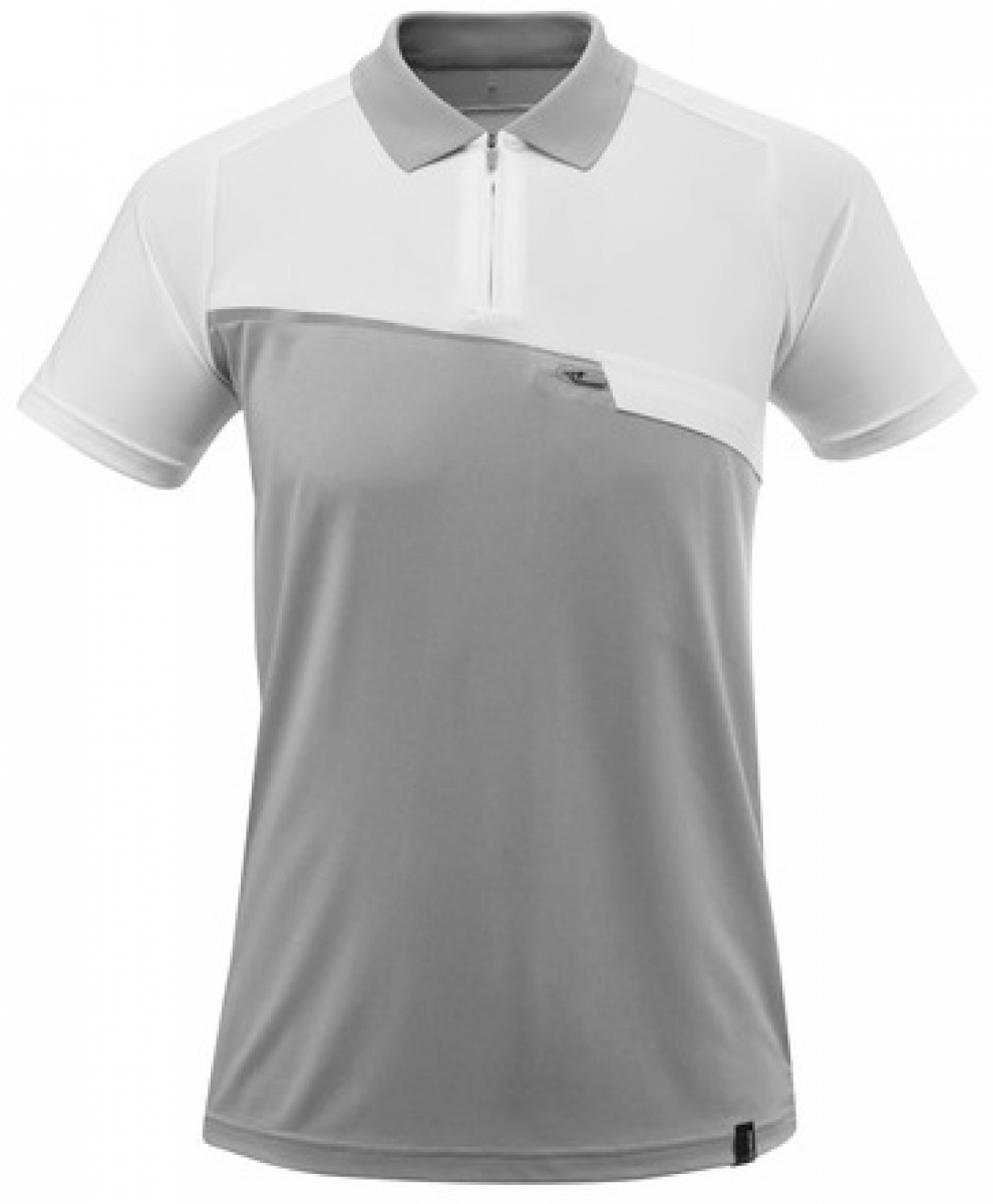 MASCOT-Worker-Shirts, Polo-Shirt, 160 g/m², grau-meliert/weiß