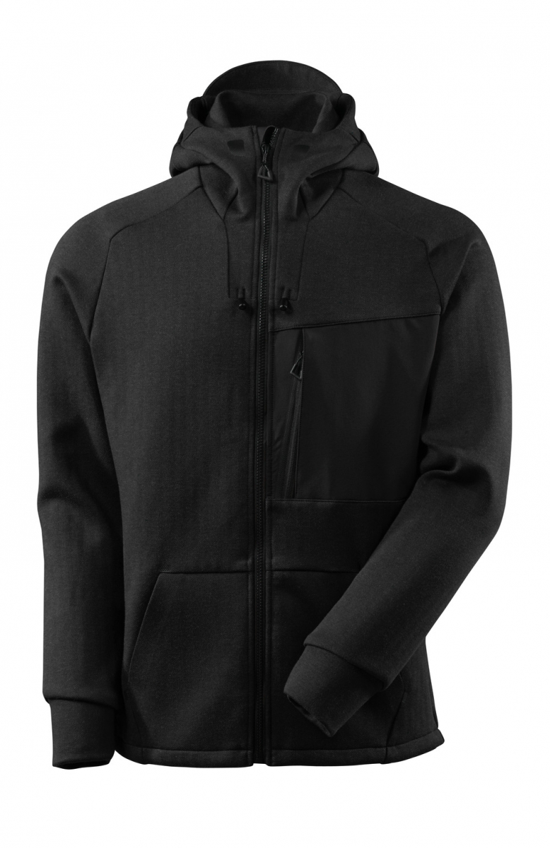 MASCOT-Worker-Shirts, Kapuzensweatshirt, Reißverschluss, 380 g/m², schwarz