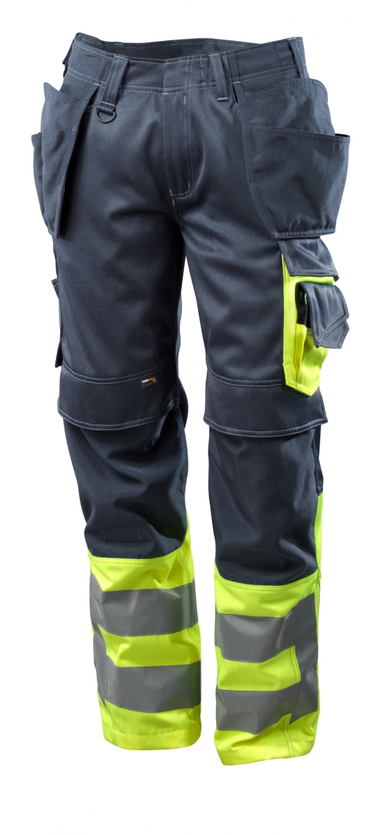 MASCOT-Workwear, Warnschutz-Hose, Lg. 76 cm, 290 g/m, schwarzblau/gelb