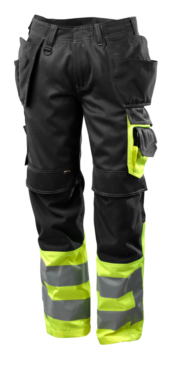 MASCOT-Workwear, Warnschutz-Hose, Lg. 90 cm, 290 g/m², schwarz/gelb