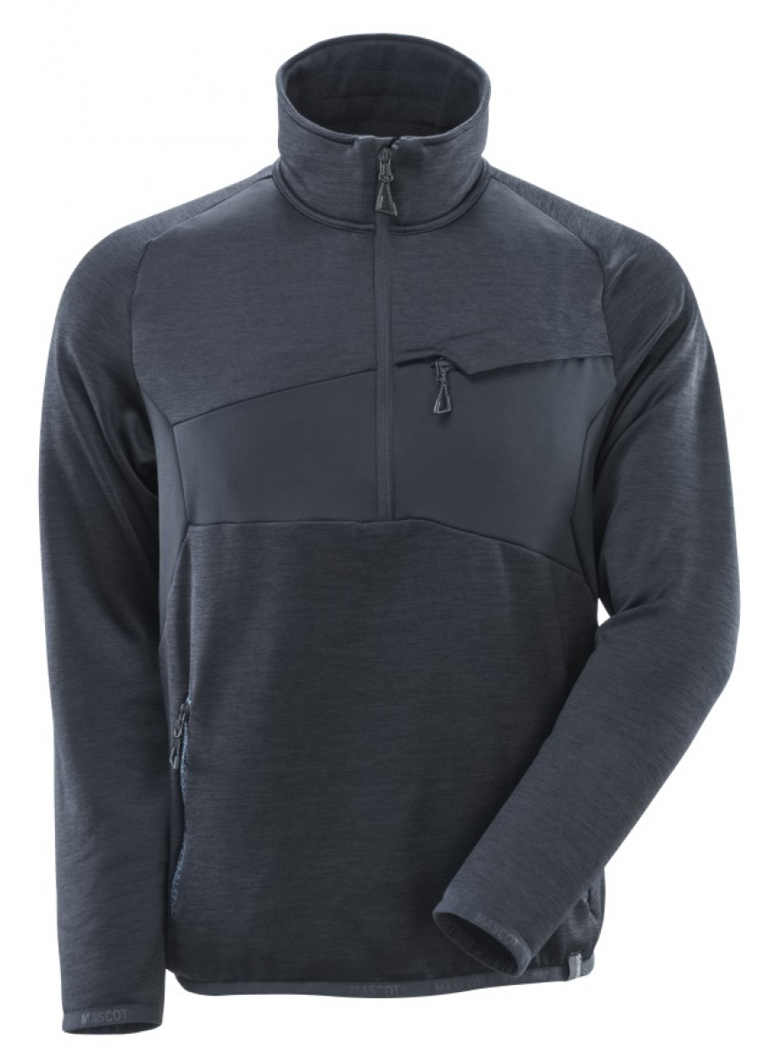 MASCOT-Workwear, Kälteschutz, Fleecepullover mit kurzem Reißverschluss, 260 g/m², schwarzblau