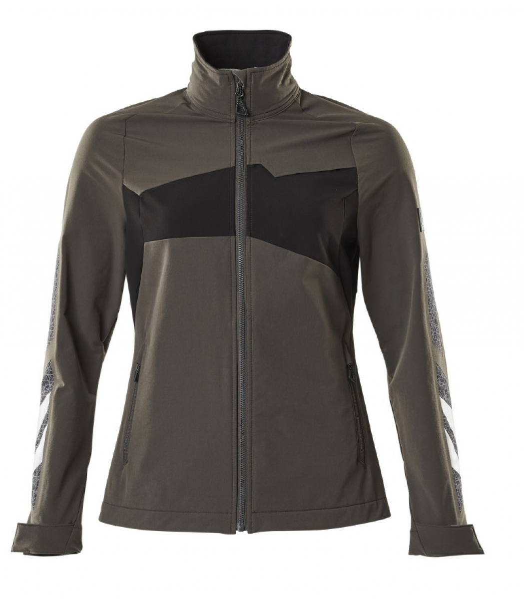 MASCOT-Workwear, Kälteschutz, Damen-Softshell-Arbeitsjacke, 260 g/m², dunkelanthrazit/schwarz