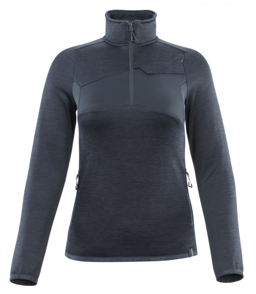 MASCOT-Workwear, Kälteschutz, Damen-Fleecepullover mit kurzem Reißverschluss, 260 g/m², schwarzblau