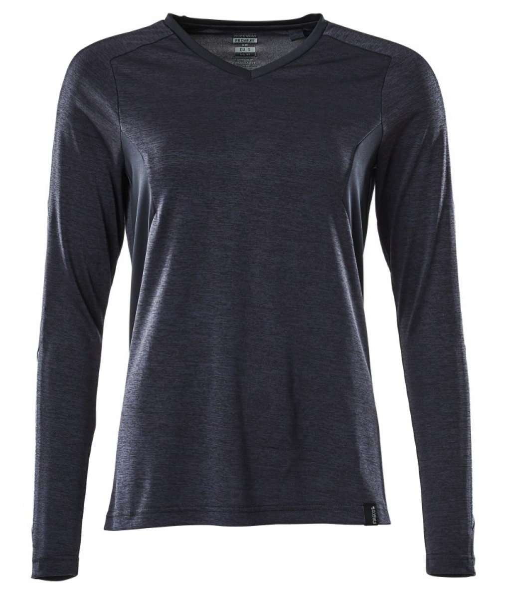 MASCOT-Worker-Shirts, Damen-T-Shirt, langarm, 230 g/m, schwarzblau