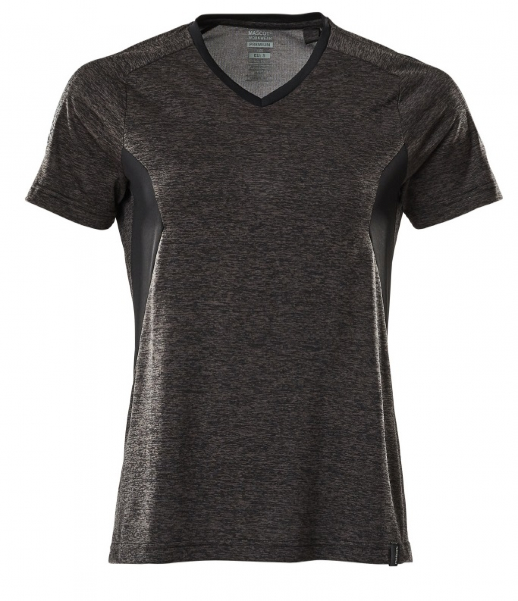 MASCOT-Worker-Shirts, Damen-T-Shirt, 150 g/m², dunkelanthrazit/schwarz