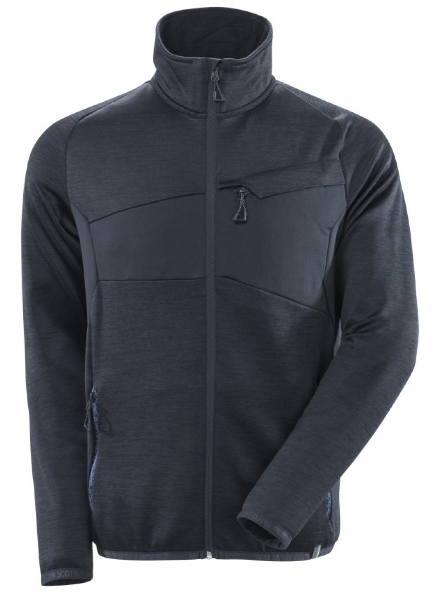 MASCOT-Workwear, Klteschutz, Fleecepullover mit Reiverschluss, 260 g/m, schwarzblau