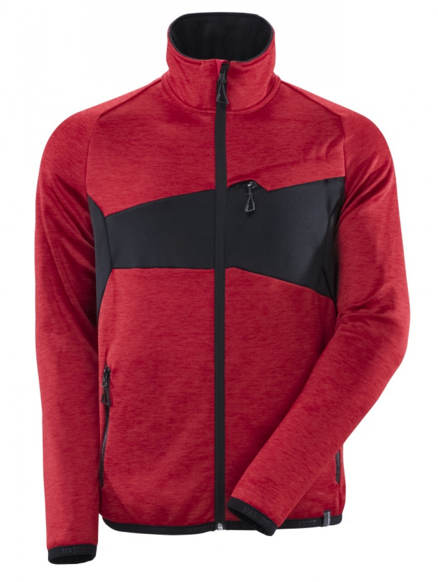 MASCOT-Workwear, Kälteschutz, Fleecepullover mit Reißverschluss, 260 g/m², verkehrsrot/schwarz