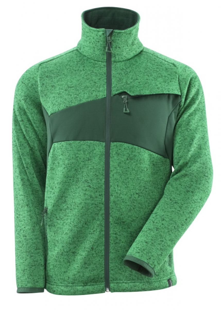 MASCOT-Workwear, Kälteschutz, Strickpullover mit Reißverschluss, 300 g/m², grasgrün/grün