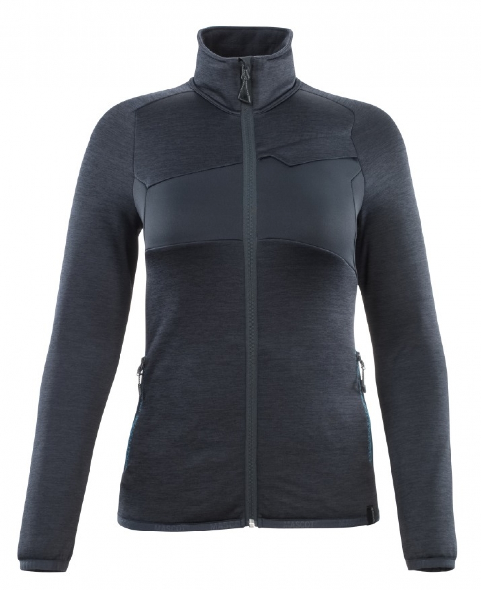 MASCOT-Workwear, Klteschutz, Damen Fleecepullover mit Reiverschluss, 260 g/m, schwarzblau