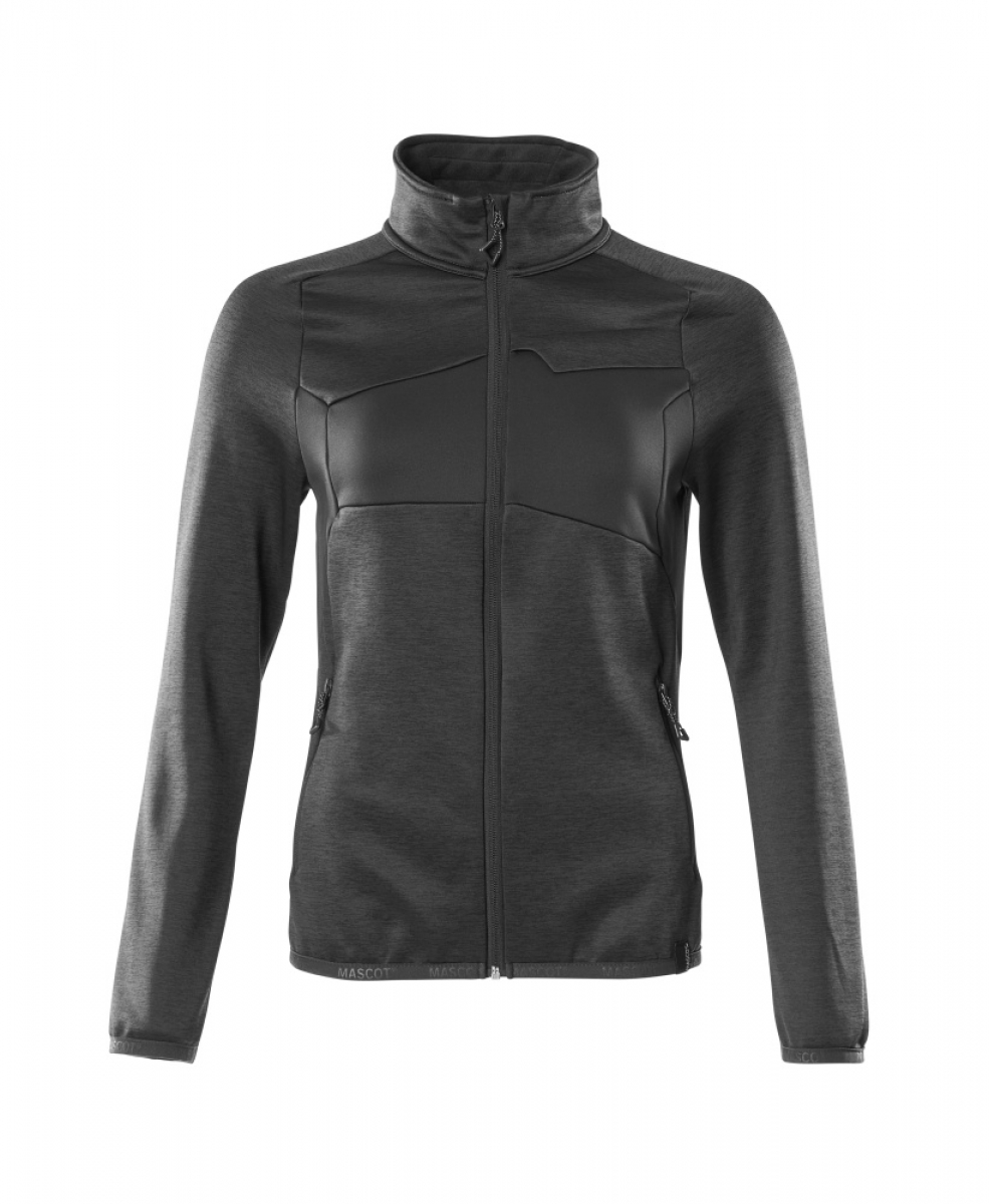 MASCOT-Damen Fleecepullover mit Reiverschluss, ACCELERATE, schwarz