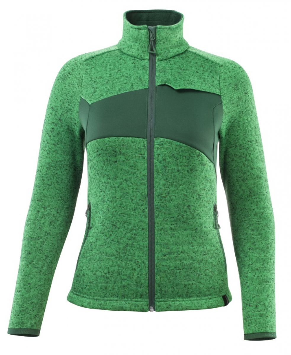 MASCOT-Damen Strickpullover mit Reiverschluss, ACCELERATE, 300 g/m, grasgrn/grn