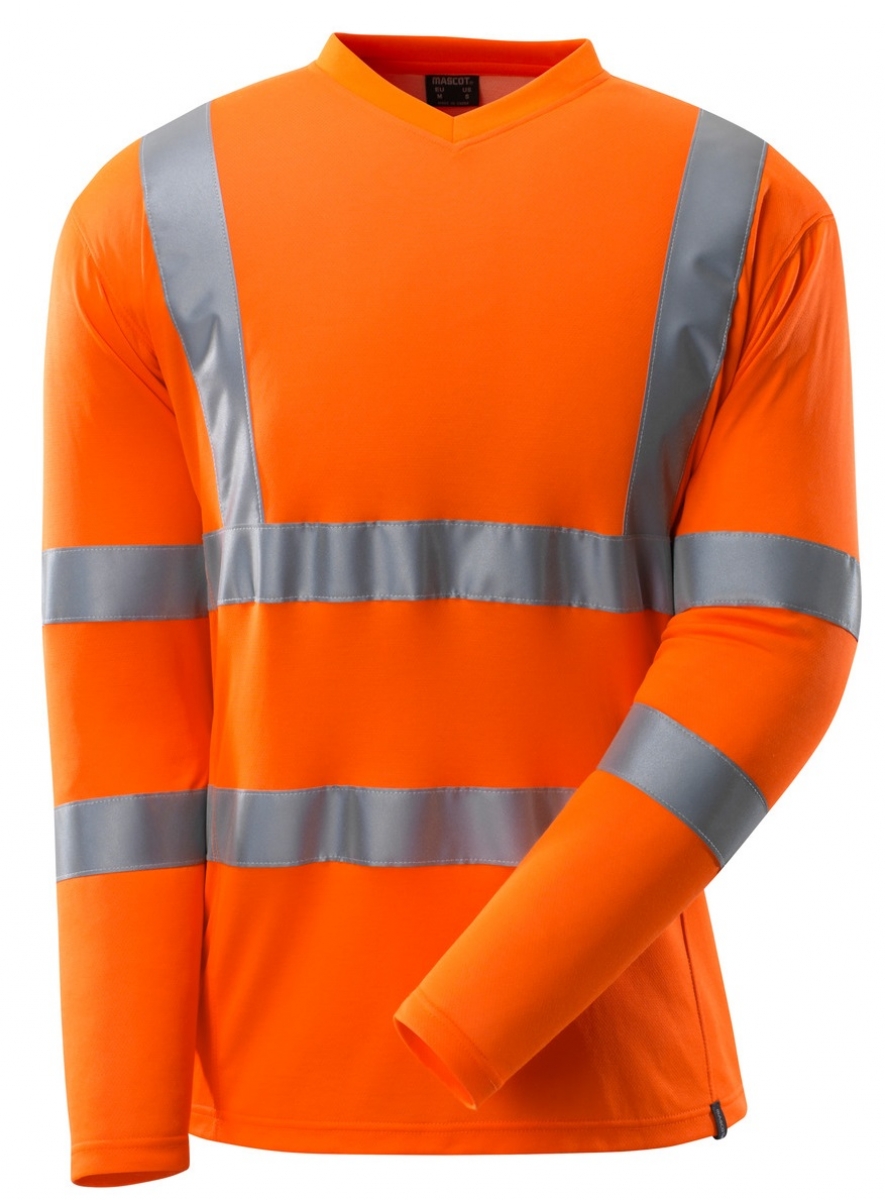 MASCOT-Workwear, Warnschutz-T-Shirt, langarm, 140 g/m, warnorange