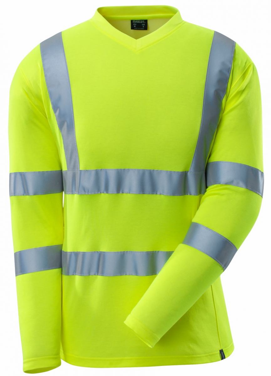 MASCOT-Workwear, Warnschutz-T-Shirt, langarm, 140 g/m², warngelb