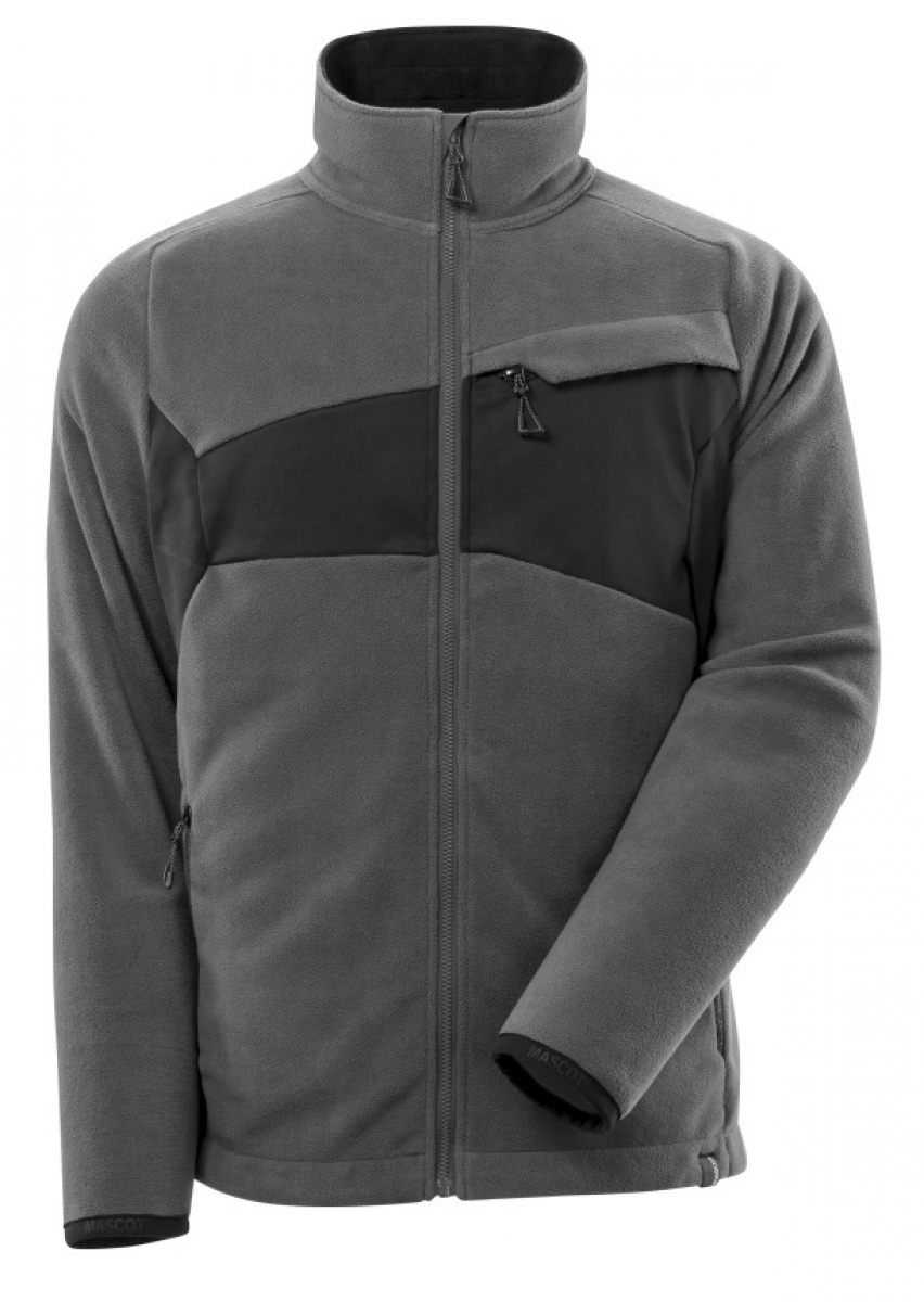MASCOT-Workwear, Kälteschutz, Fleecepullover mit Reißverschluss, 270 g/m², dunkelanthrazit/schwarz