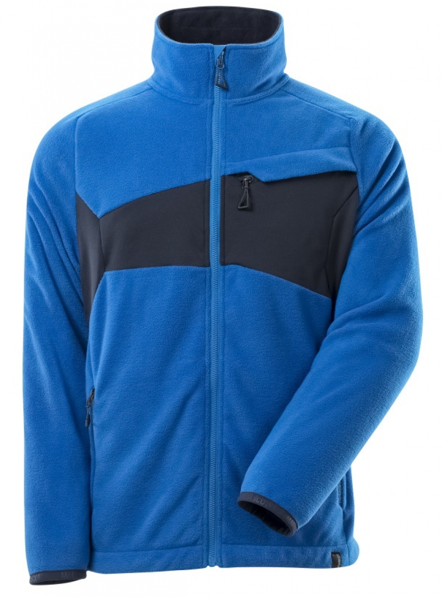 MASCOT-Workwear, Klteschutz, Fleecepullover mit Reiverschluss, 270 g/m, azurblau/schwarzblau