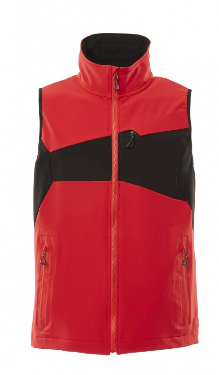 MASCOT-Workwear, Workwear, Arbeitsweste, 260 g/m², verkehrsrot/schwarz