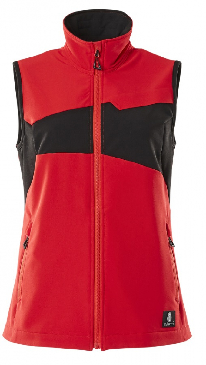 MASCOT-Workwear, Workwear, Damen-Arbeitsweste, 260 g/m², verkehrsrot/schwarz