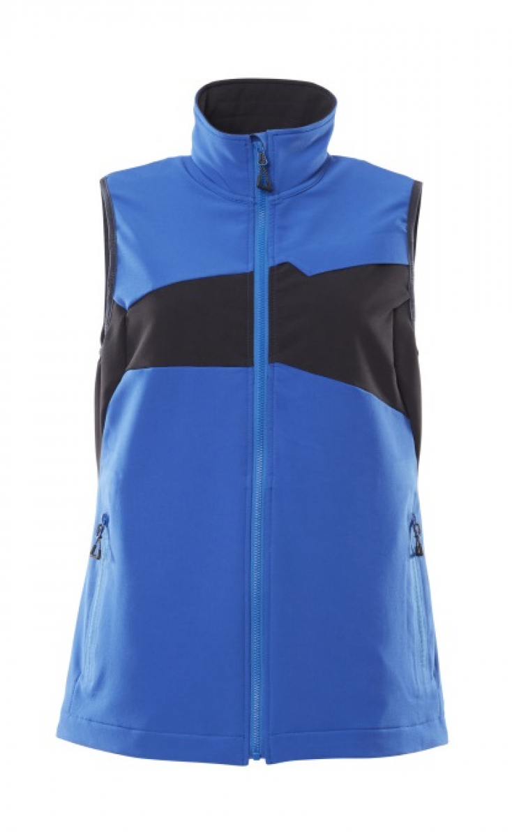 MASCOT-Workwear, Workwear, Damen-Arbeitsweste, 260 g/m², azurblau/schwarzblau