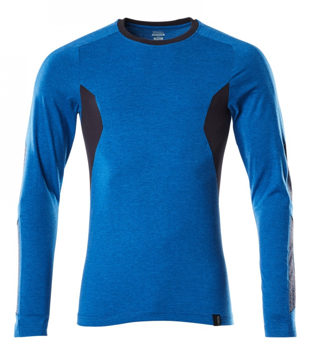 MASCOT-Worker-Shirts, T-Shirt, langarm, 195 g/m², azurblau/schwarzblau