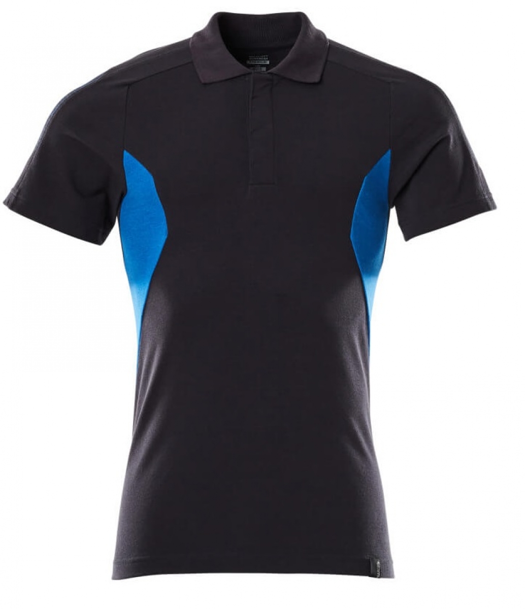 MASCOT-Worker-Shirts, Polo-Shirt, ACCELERATE, 180 g/m, schwarzblau/azurblau