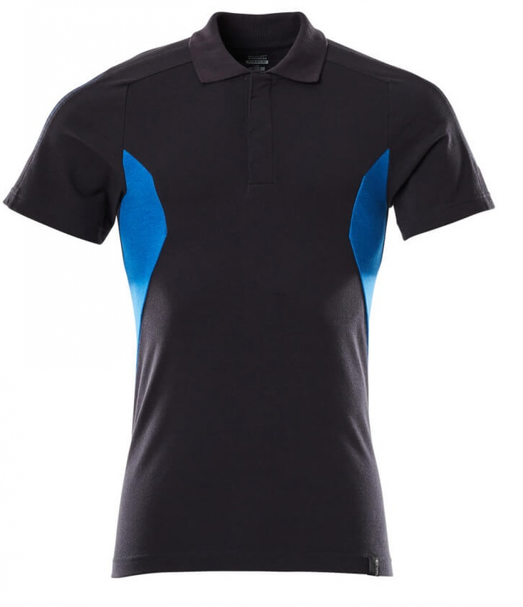 MASCOT-Worker-Shirts, Polo-Shirt, ACCELERATE, 180 g/m², schwarzblau/azurblau