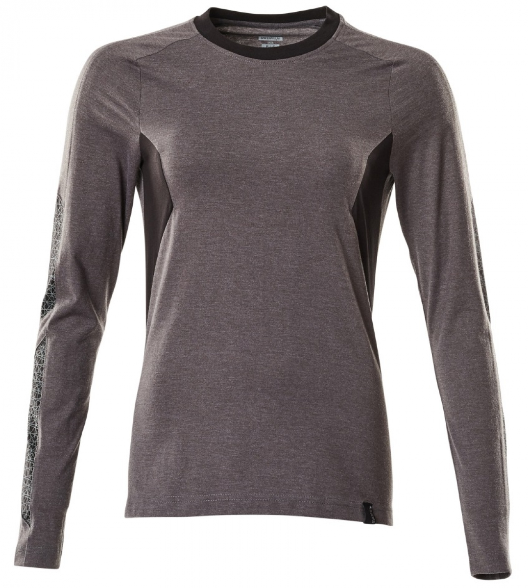 MASCOT-Worker-Shirts, Damen-T-Shirt, langarm, 195 g/m², dunkelanthrazit/schwarz