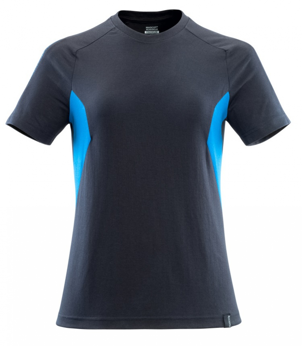 MASCOT-Worker-Shirts, Damen-T-Shirt, ACCELERATE, 195 g/m², schwarzblau/azurblau