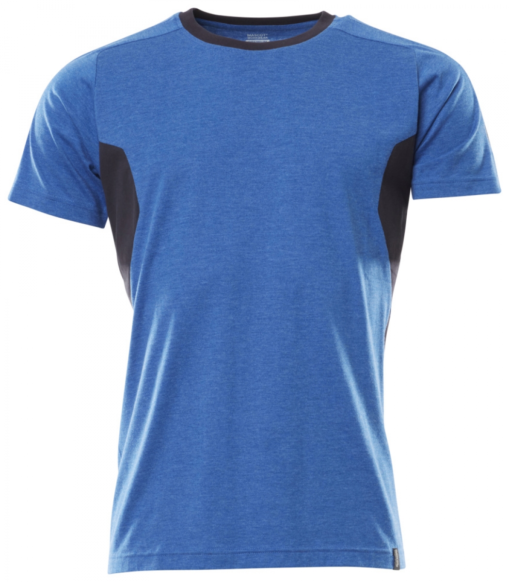 MASCOT-Worker-Shirts, Damen-T-Shirt, 195 g/m, azurblau/schwarzblau
