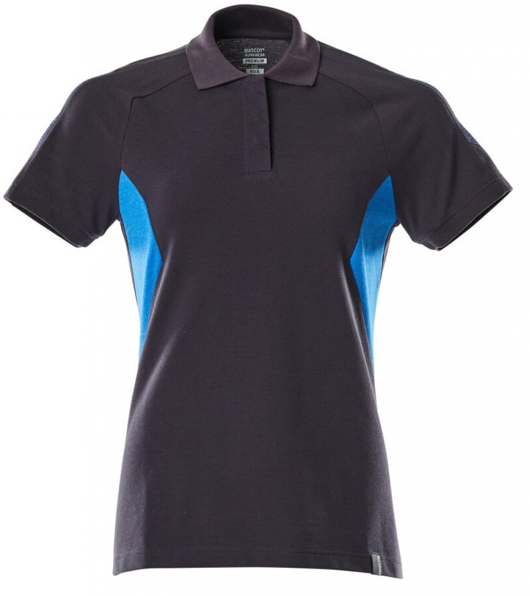 MASCOT-Worker-Shirts, Damen Polo-Shirt, ACCELERATE, 180 g/m, schwarzblau/azurblau