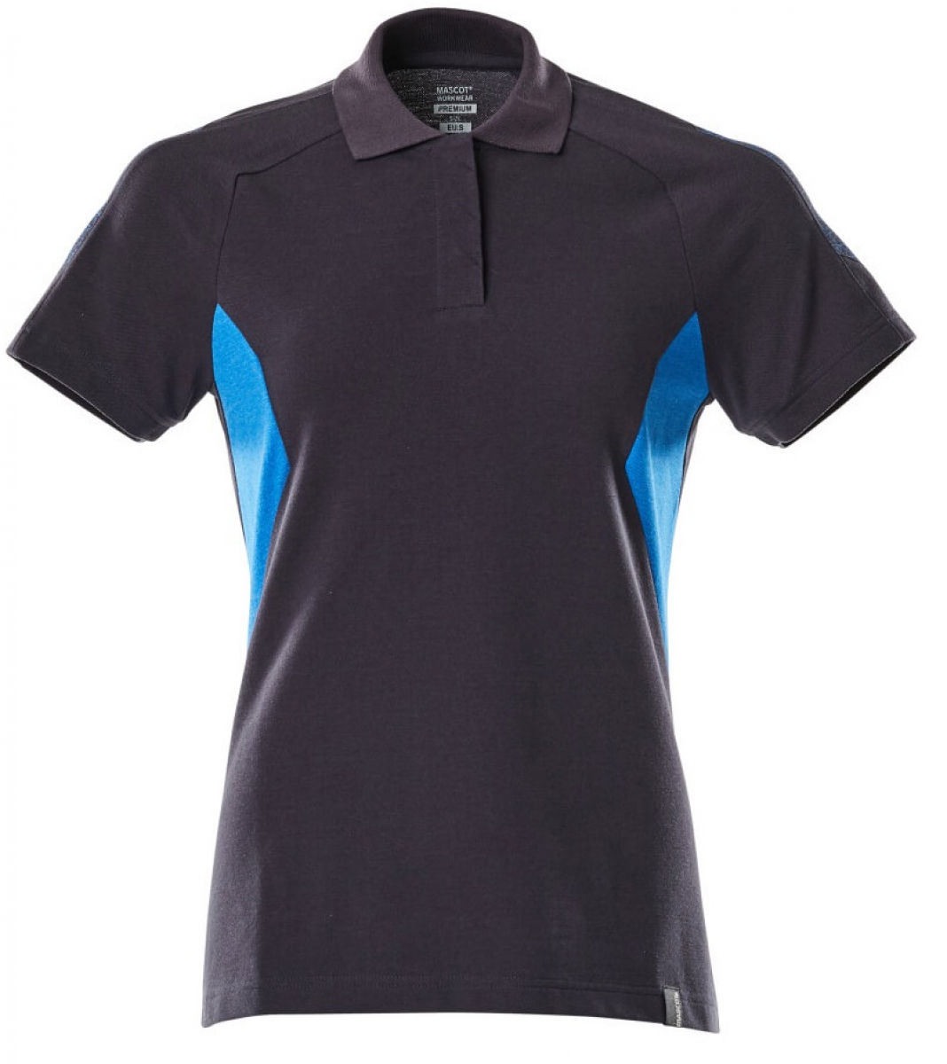 MASCOT-Worker-Shirts, Damen Polo-Shirt, ACCELERATE, 180 g/m, schwarzblau/azurblau