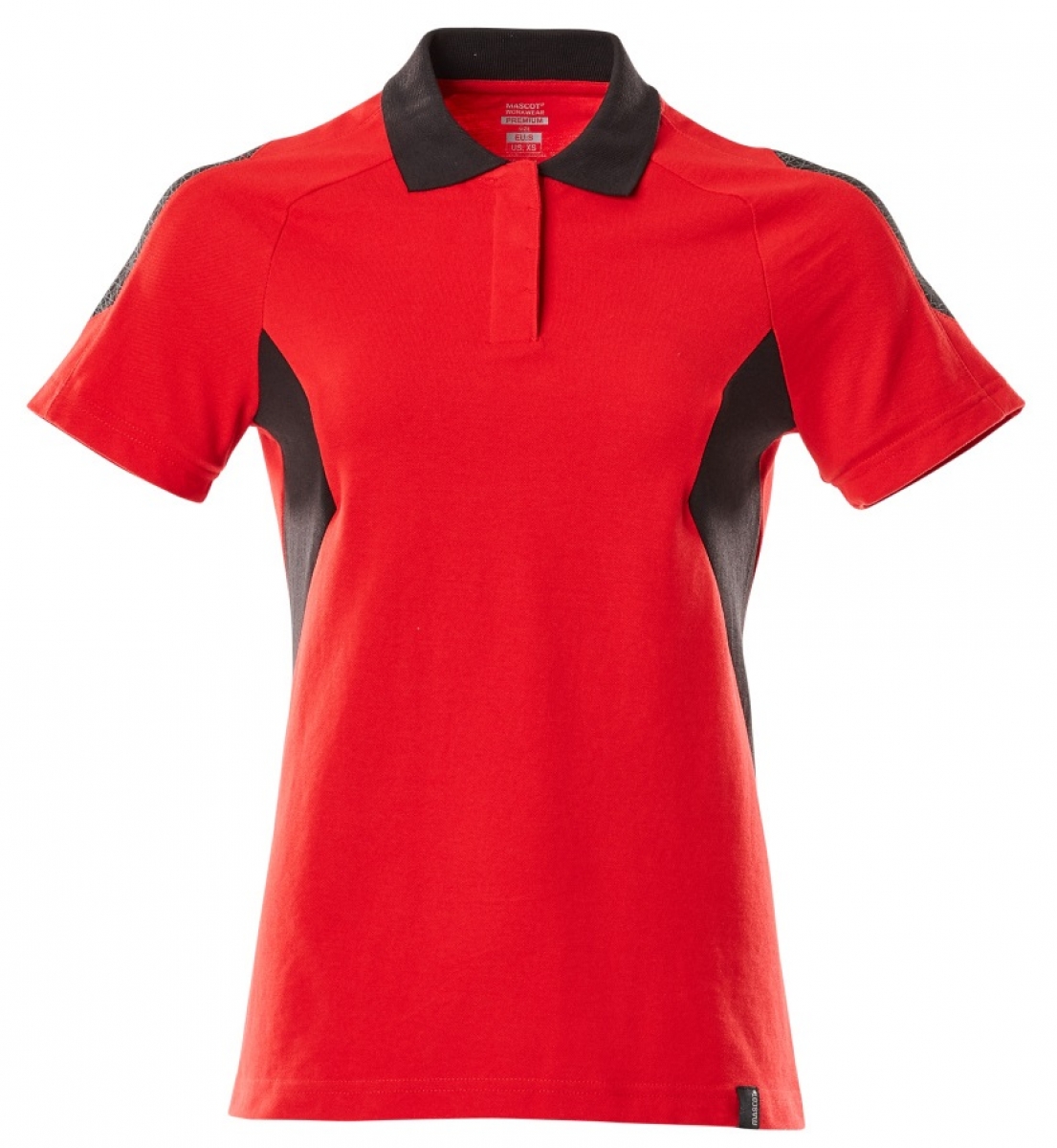 MASCOT-Worker-Shirts, Damen Polo-Shirt, 180 g/m, verkehrsrot/schwarz