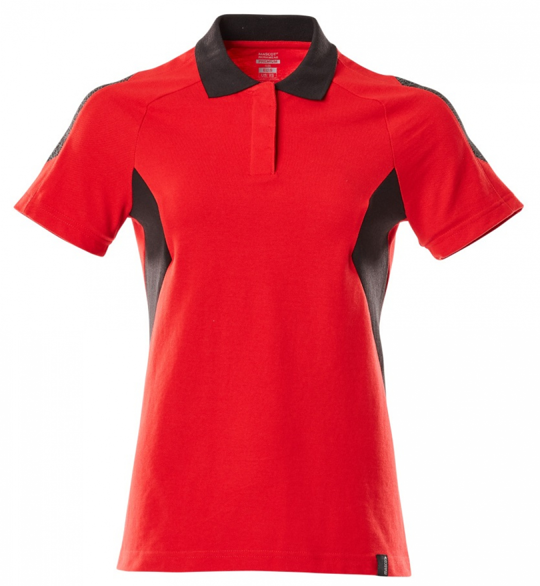 MASCOT-Worker-Shirts, Damen Polo-Shirt, 180 g/m, verkehrsrot/schwarz