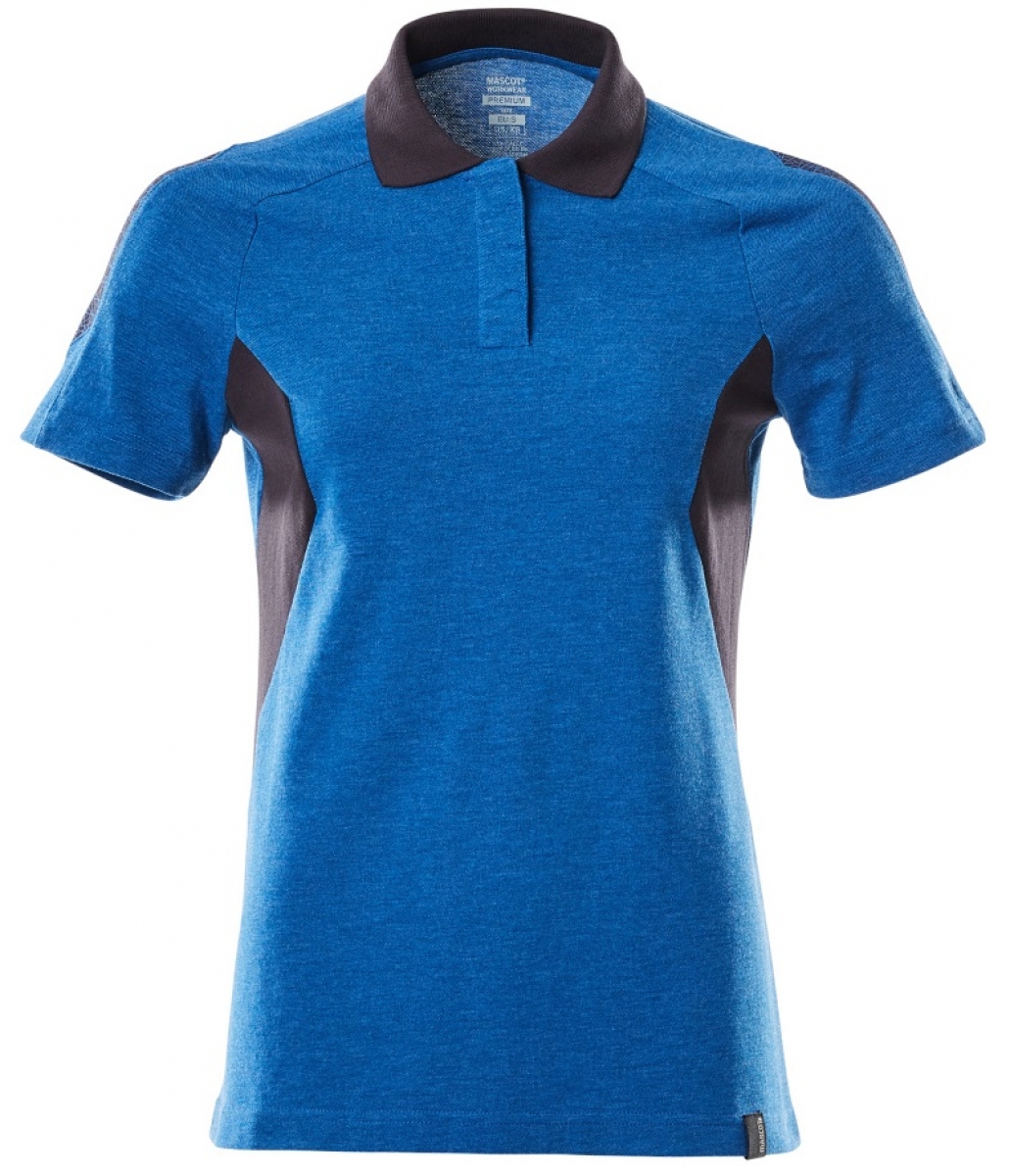 MASCOT-Worker-Shirts, Damen Polo-Shirt, 180 g/m, azurblau/schwarzblau