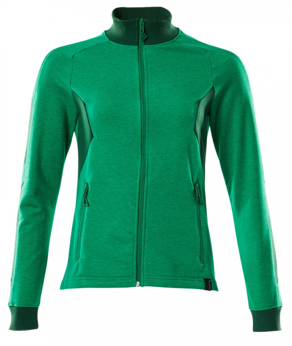 MASCOT-Worker-Shirts, Damen-Sweatshirt mit Reißverschluss, 310 g/m², grasgrün/grün