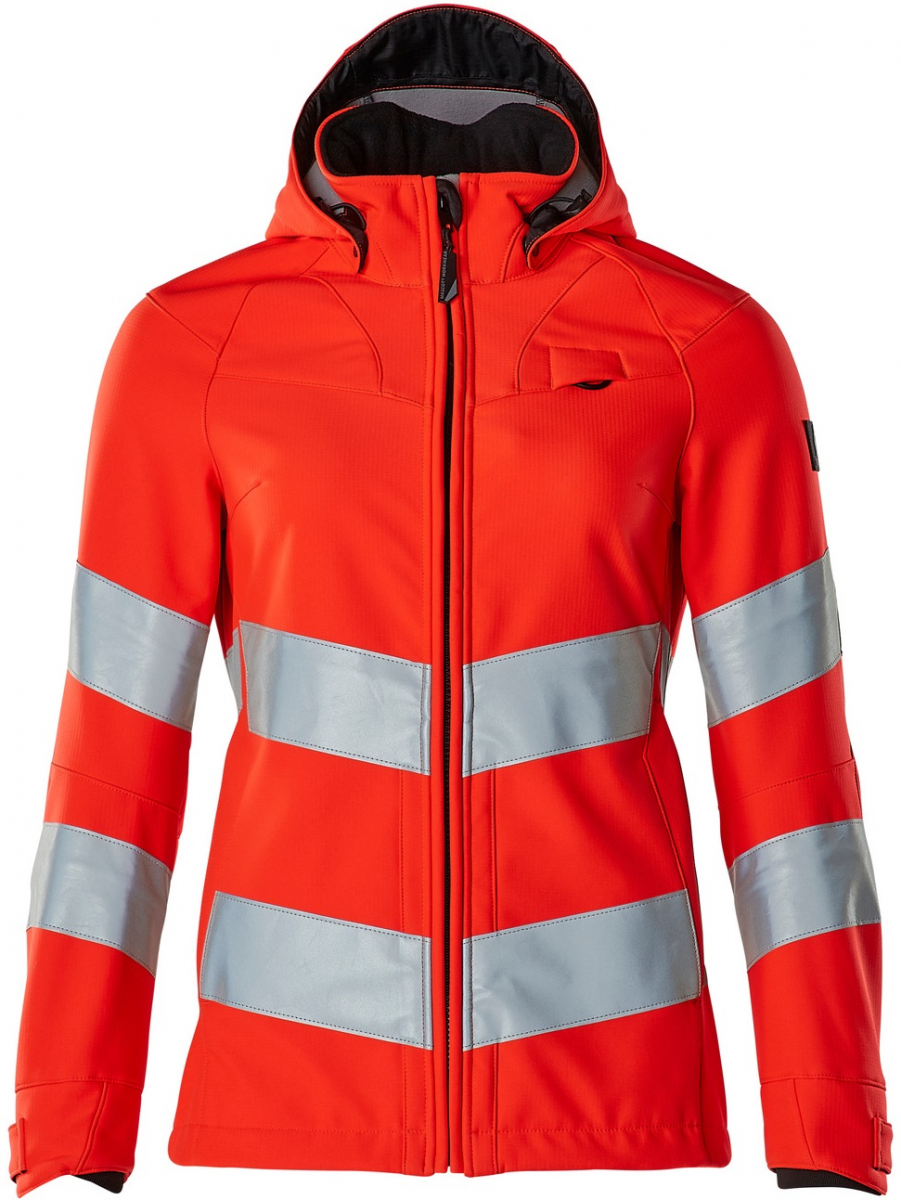 MASCOT-Workwear, Warnschutz-Damen-Soft-Shell-Jacke, 360 g/m², warnrot