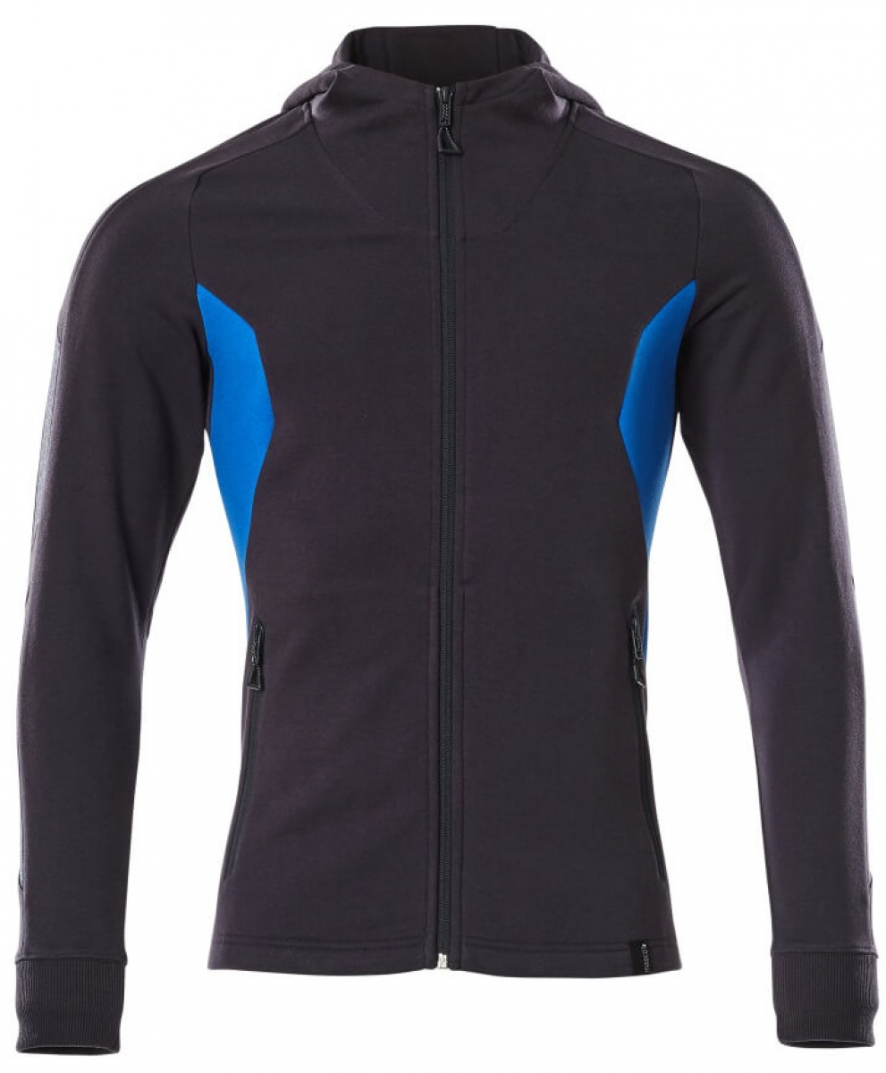 MASCOT-Worker-Shirts, Kapuzensweatshirt mit Reißverschluss, 310 g/m², schwarzblau/azurblau