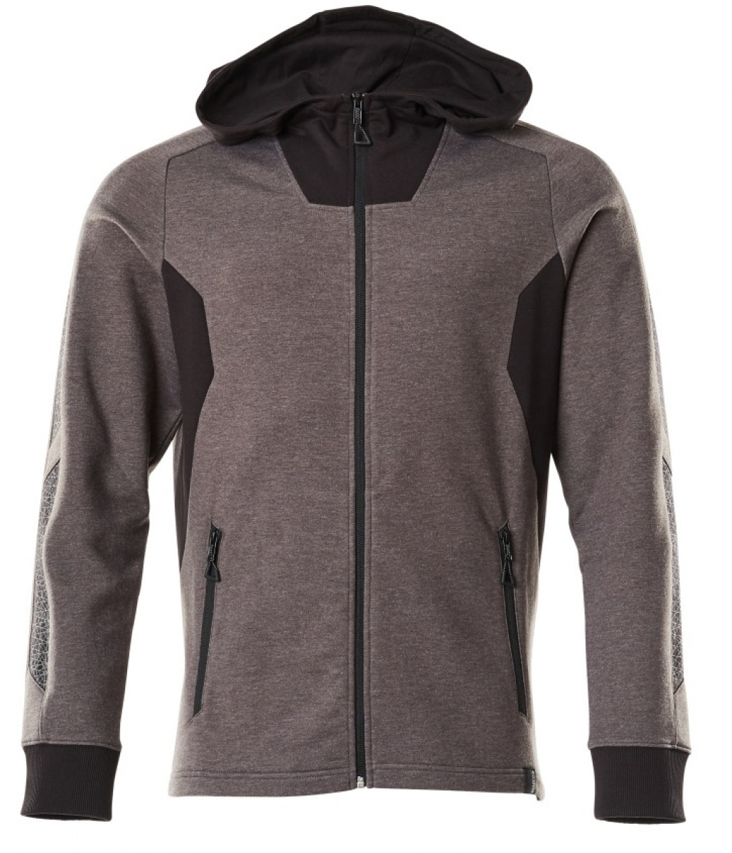 MASCOT-Worker-Shirts, Kapuzensweatshirt mit Reißverschluss, 310 g/m², dunkelanthrazit/schwarz