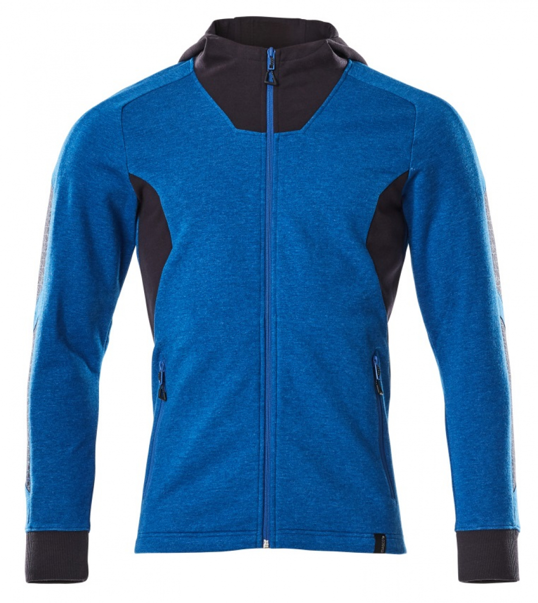 MASCOT-Worker-Shirts, Kapuzensweatshirt mit Reißverschluss, 310 g/m², azurblau/schwarzblau