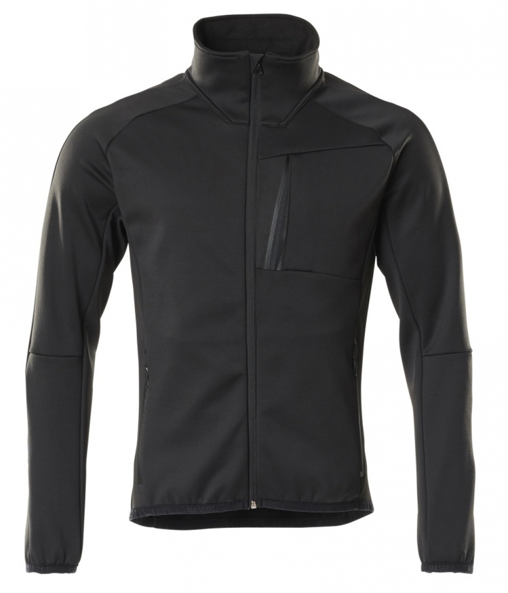MASCOT-Workwear, Klteschutz, Fleecepullover mit Reiverschlu, 260 g/m, schwarz