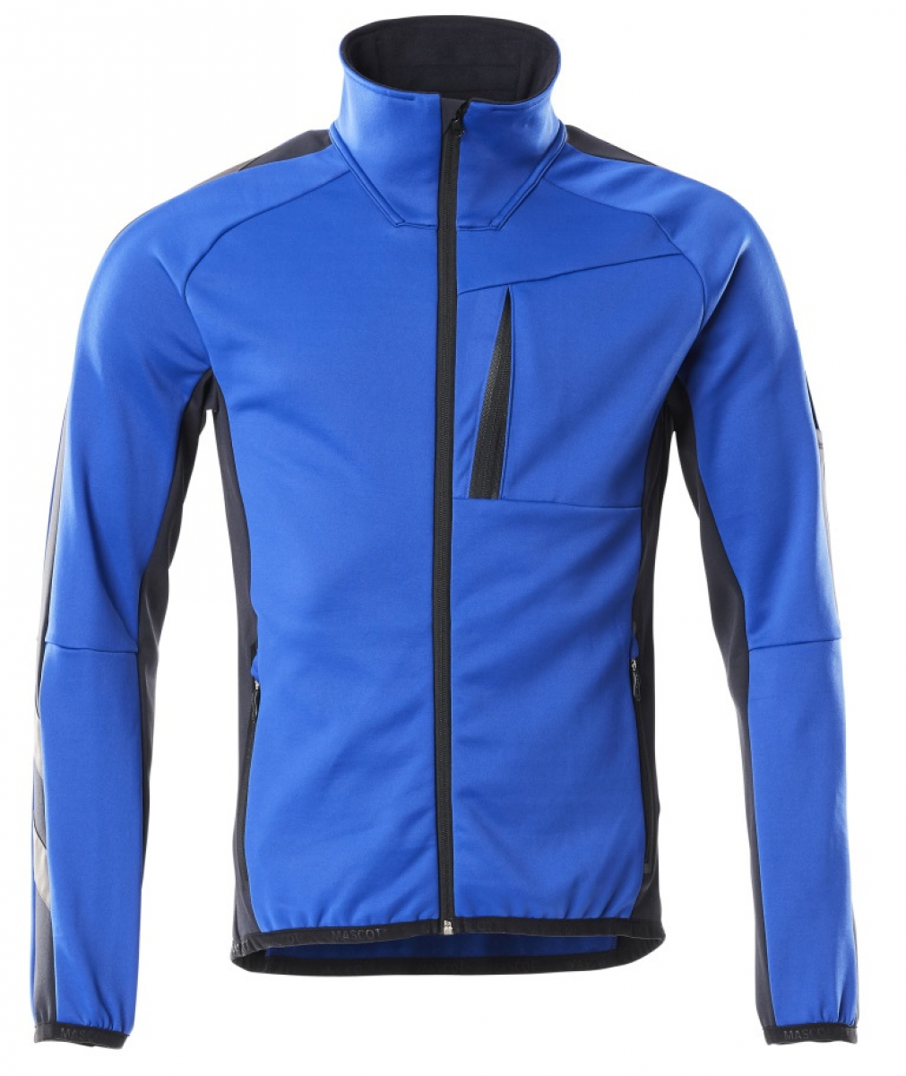 MASCOT-Workwear, Kälteschutz, Fleecepullover mit Reißverschluß, 260 g/m², kornblau/schwarzblau