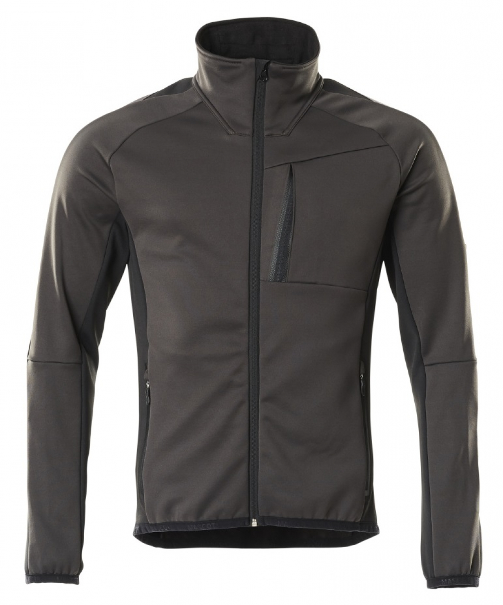 MASCOT-Workwear, Kälteschutz, Fleecepullover mit Reißverschluß, 260 g/m², dunkelanthrazit/schwarz