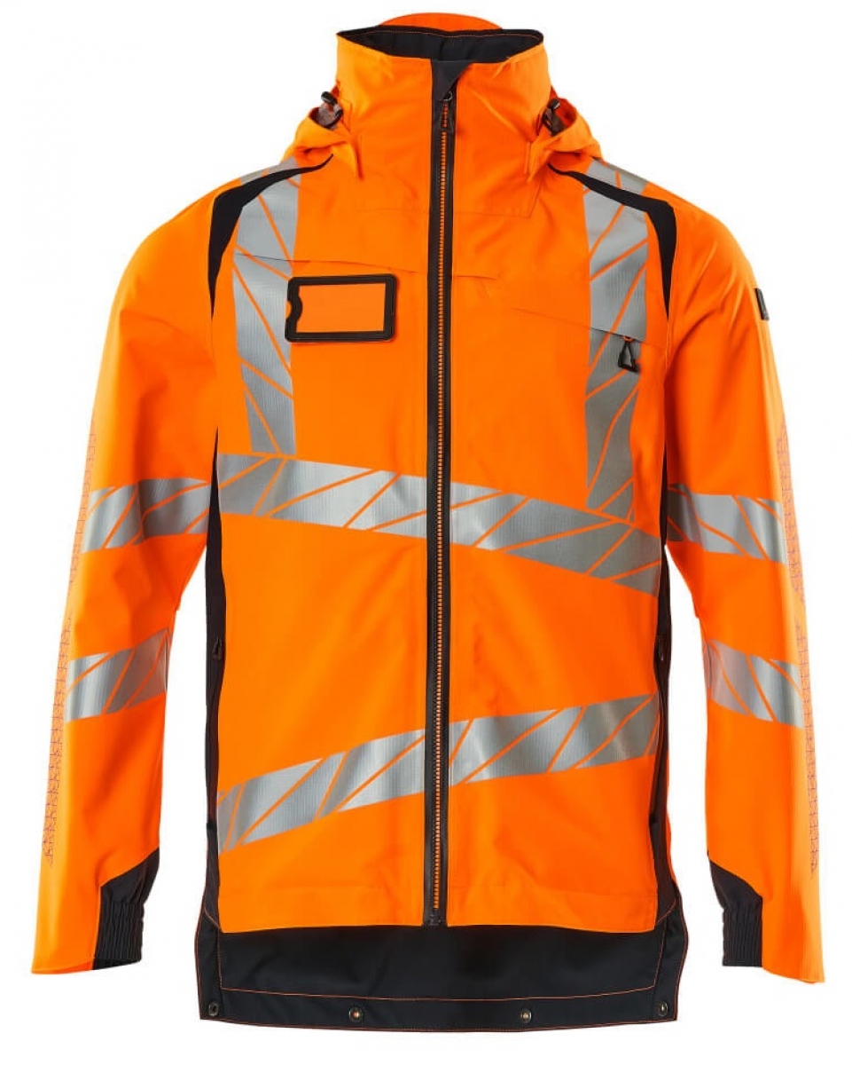 MASCOT-Workwear, Warnschutz-Hard Shell Jacke, ACCELERATE SAFE, warnorange/schwarzblau