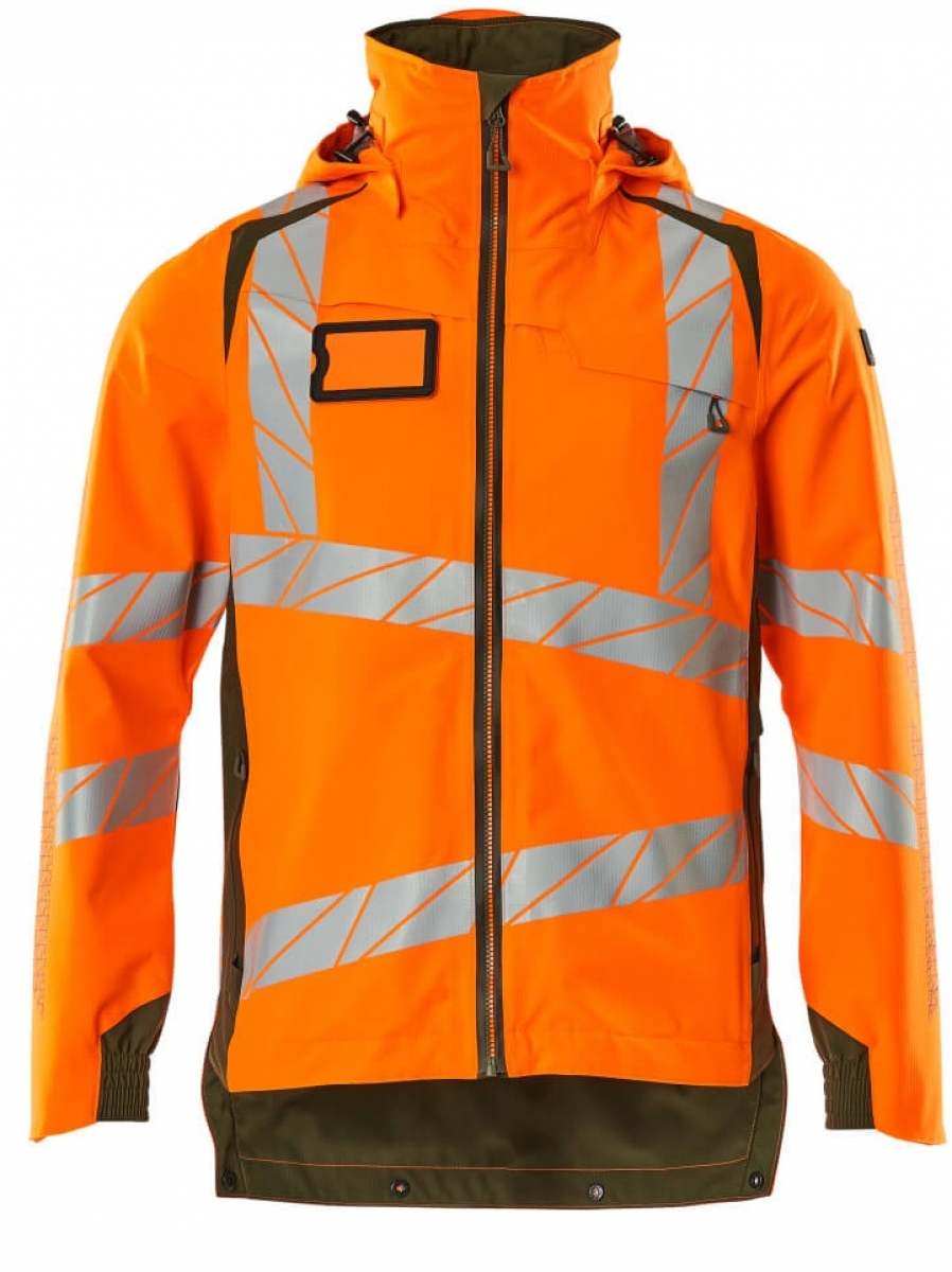 MASCOT-Workwear, Warnschutz-Hard Shell Jacke, ACCELERATE SAFE, warnorange/moosgrn