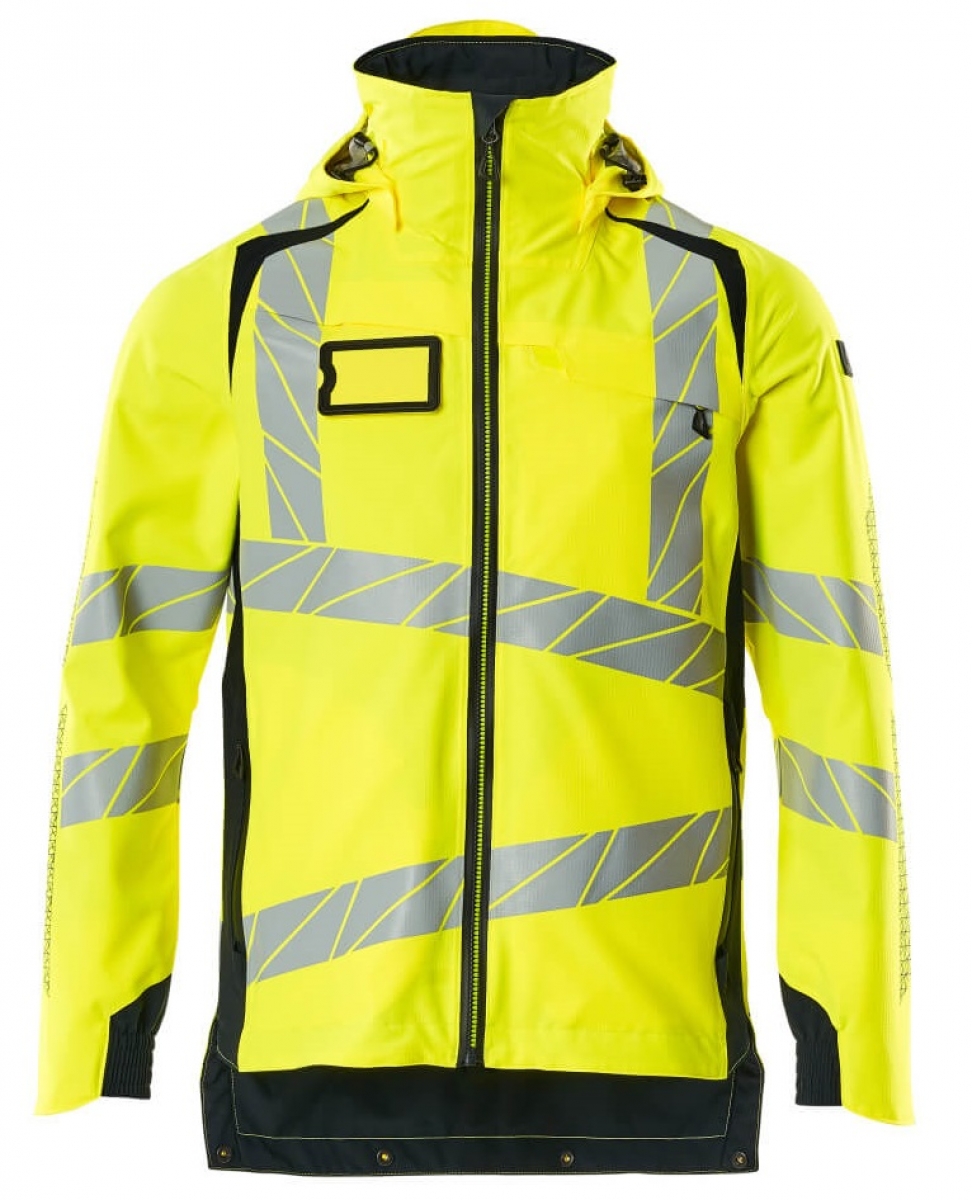 MASCOT-Workwear, Warnschutz-Hard Shell Jacke, ACCELERATE SAFE, warngelb/schwarzblau