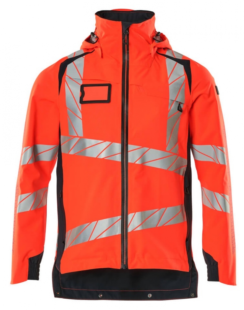 MASCOT-Workwear, Warnschutz-Hard Shell Jacke, ACCELERATE SAFE, warnrot/schwarzblau